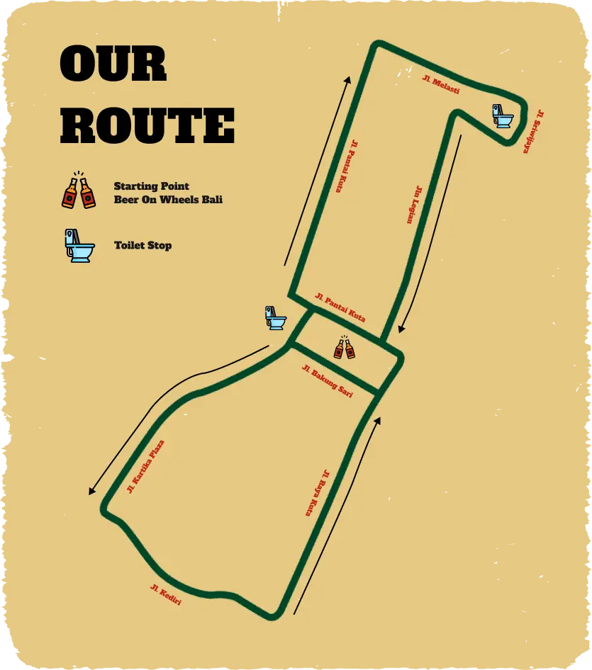 Beer on Wheels Route Map